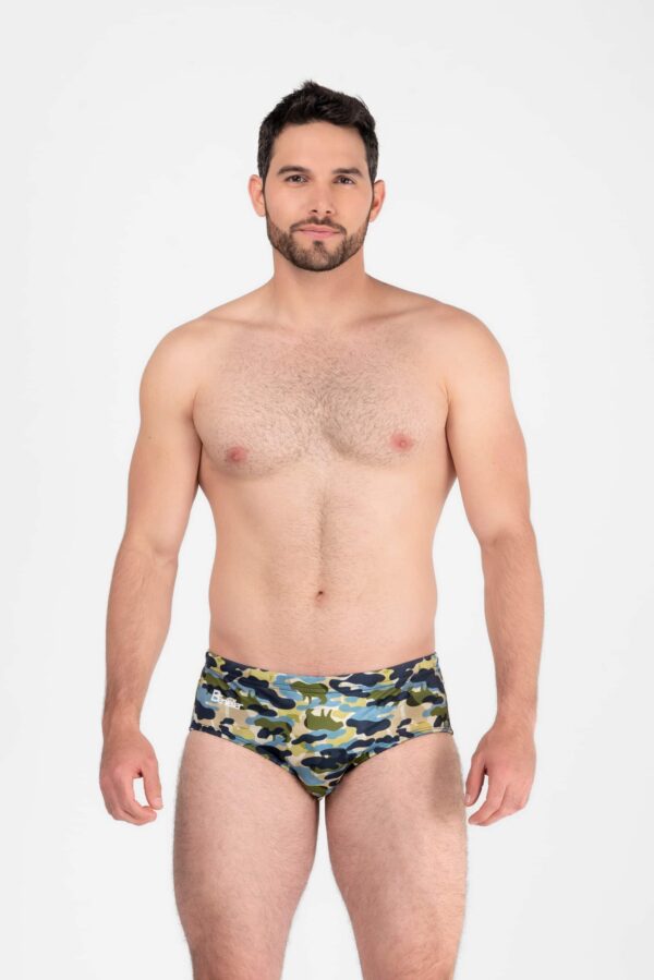 Capybara Camouflage Bénieller swim brief Atlanta GA Made in in the USA