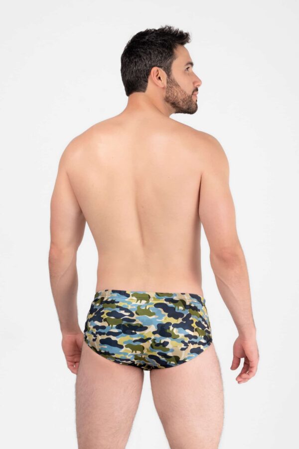 Capybara Camouflage Bénieller swim brief Atlanta GA Made in in the USA