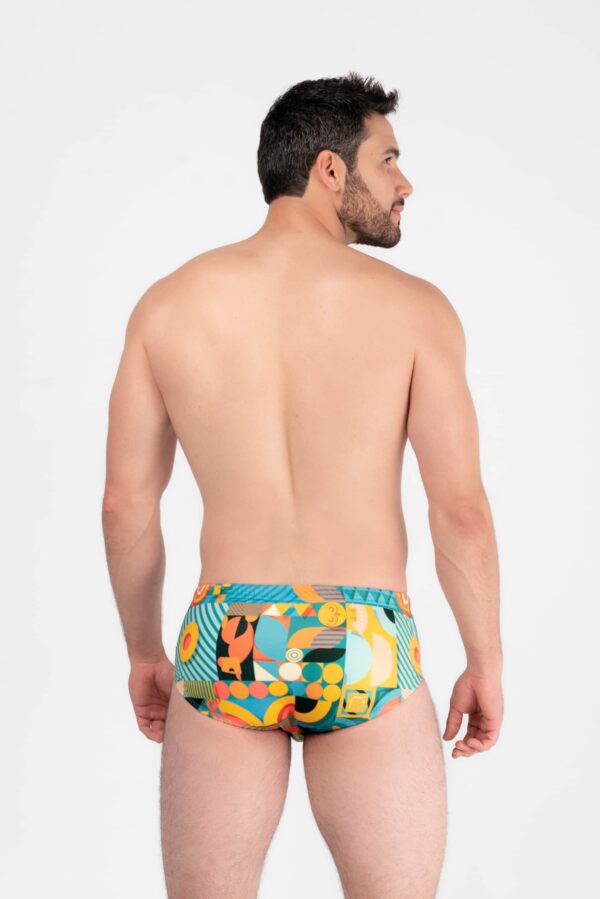 ubism Capybara mens fashion swim brief made in the USA. Atlanta GA.