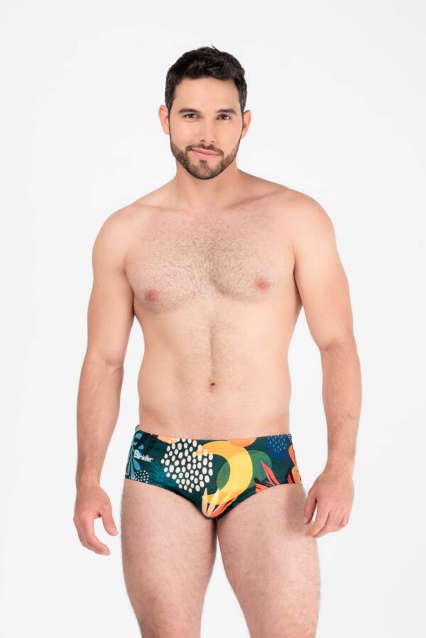 Passiflora inspiration Bénieller Seim brief. Made in the USA. Atlanta Ga. Men swim brief