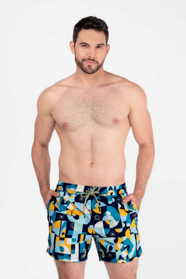 Bénieller swim shorts owl abstract symbols