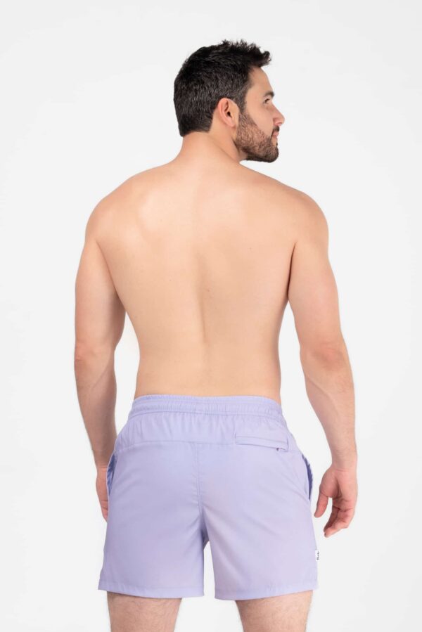 Bénieller Solid lavender color. Bénieller solid colors swim trunks men. Fashion swim shorts for men Atlanta Ga. Fashion trends for men USA. Made in the USA